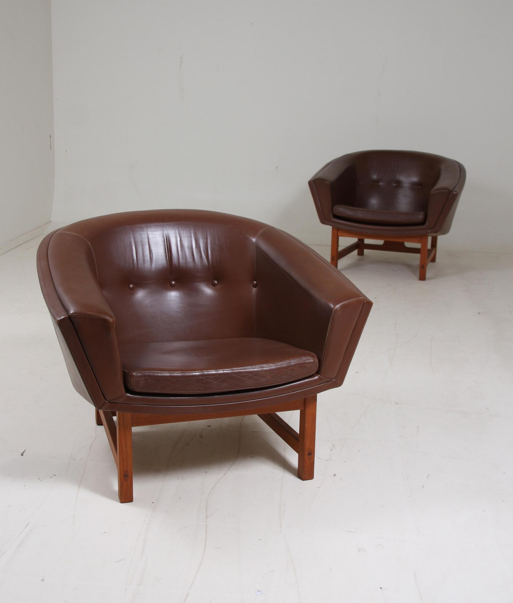 FÅTÖLJER,ett par, "Corona", Lennart Bender för Ulfert, 1960-tal.