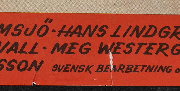 Walt Disney, A vintage movie poster, 'Dumbo', 1972.