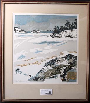 SVENOLOV EHRÉN, färglitografier, 2 st, sign och dat -84 resp -78.