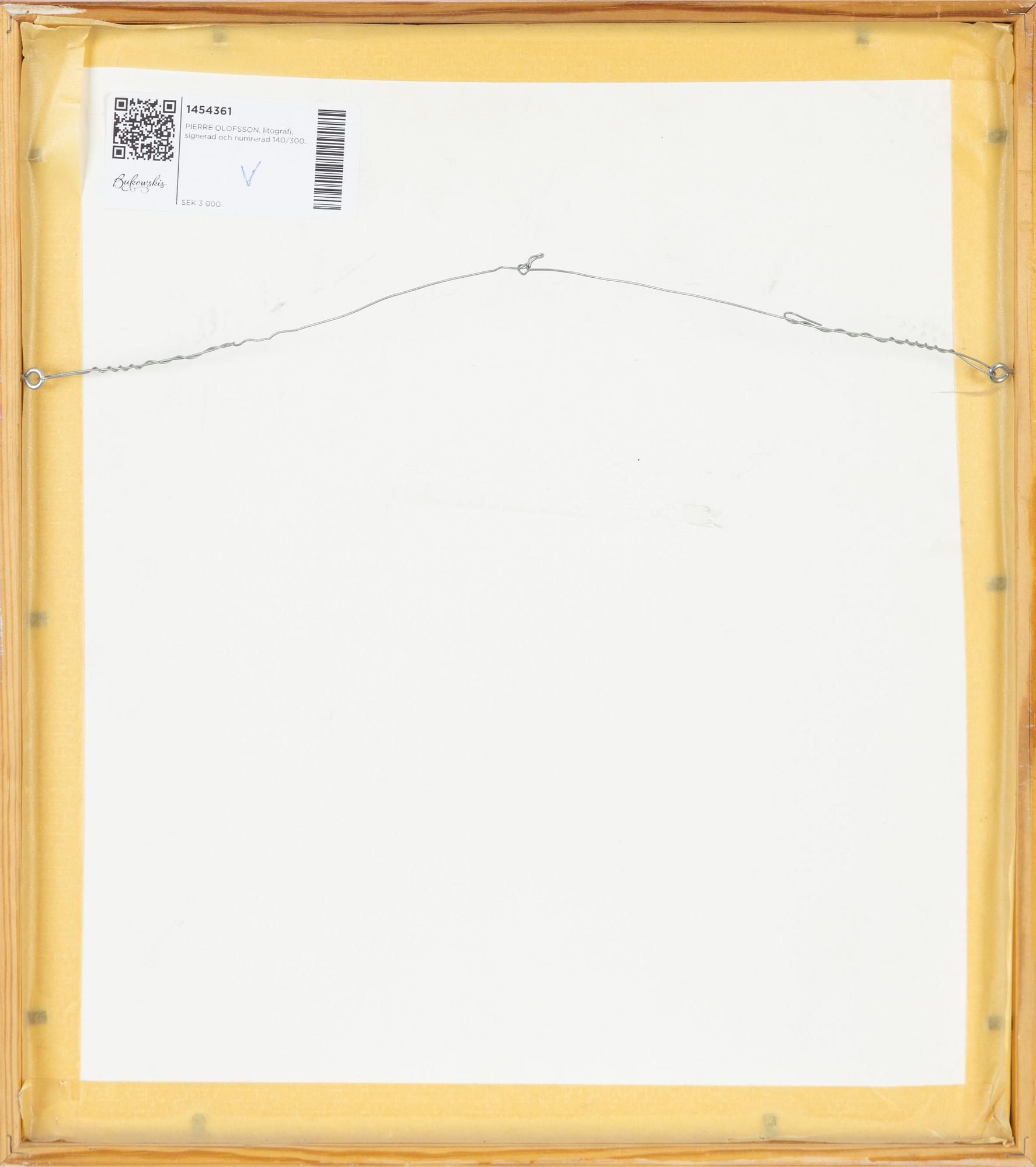 Pierre Olofsson, litografi, signerad och numrerad 140/300.