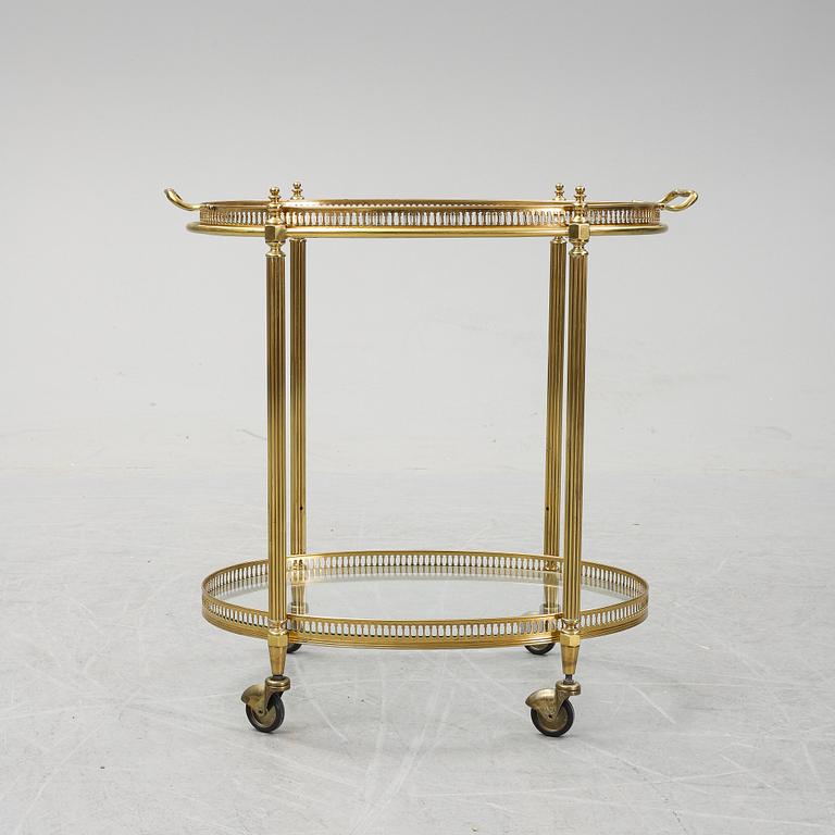 A brass drink trolley, 1960/70's.