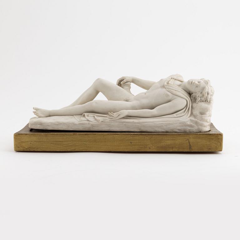 Carl Johan Dyfverman, after, a porcelain sculpture, Gustafsberg, dated 1884.