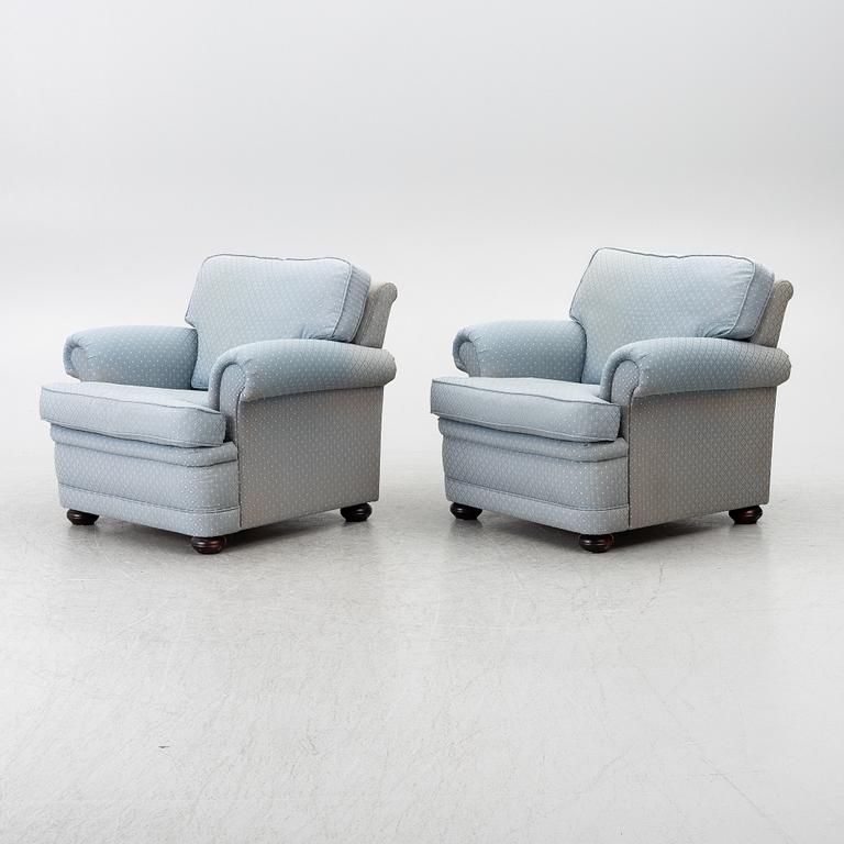 Bröderna Andersson, a pair of 'Oxford' armchairs, second half of the 20th Century.