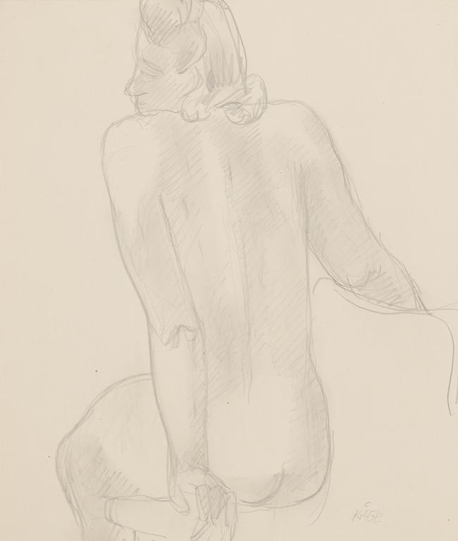 Wilhelm Kåge, a set of three model studies, signed, 1930s-40s.