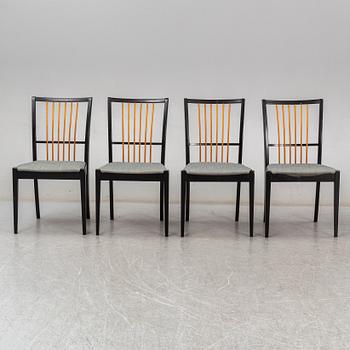 Four painted chairs, second half of the 20th century.