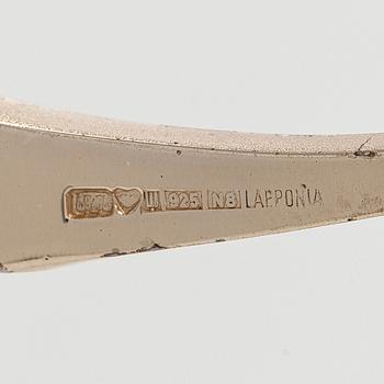 Pekka Hirvonen, kaulakoru, hopeaa, Lapponia, 1990.