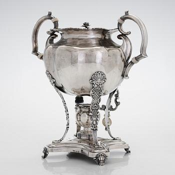 Mid-19th-century silver samovar, maker's mark of Adolf Sper, Saint Petersburg, 1843.