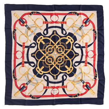 562. HERMÈS, silk scarf, "Epiron D'or".