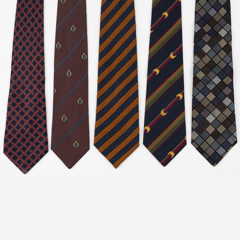 Céline, silk ties, 5 pcs.