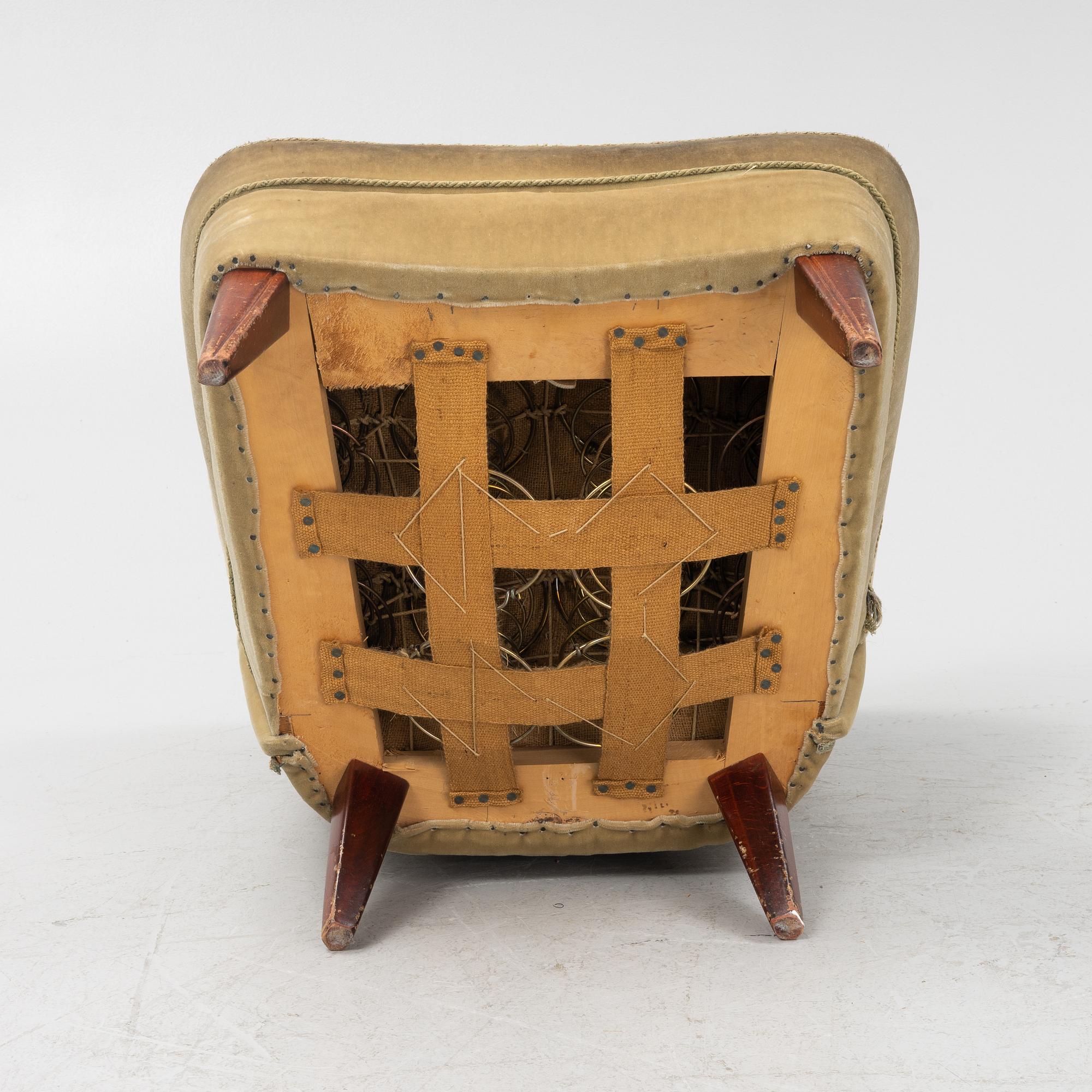 Swedish Modern, fåtölj, 1940/50-tal, modellen såld via Gösta Jonsson.