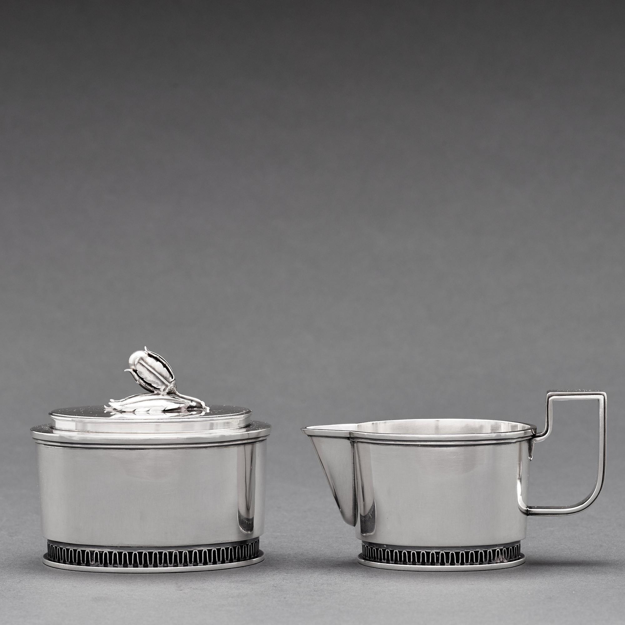 Carl Fredrik Carlman, a 3 pieces coffee service, Stockholm 1967.