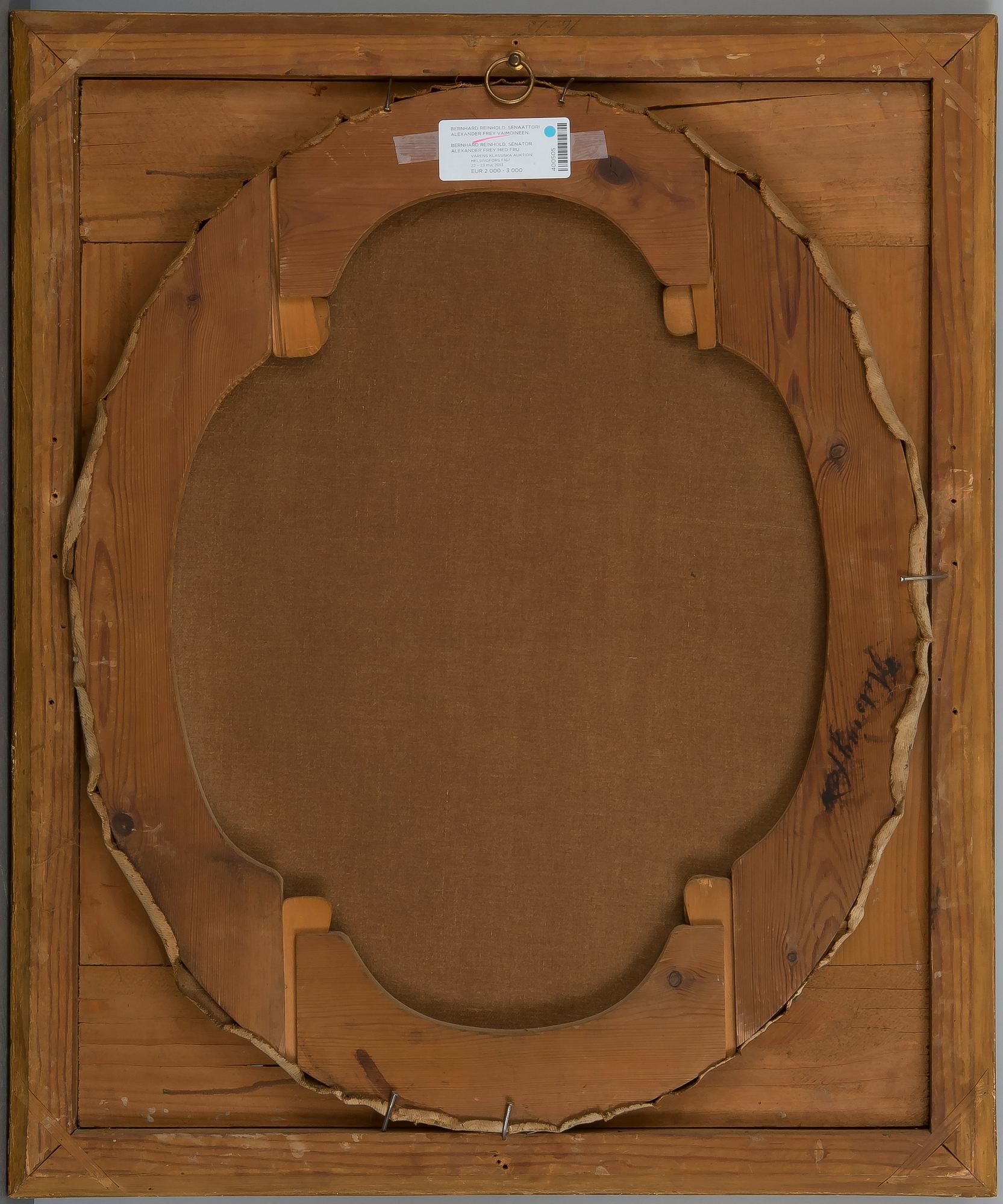 BERNHARD REINHOLD, porträttpar, olja på duk, signerade och daterade 1872 & 1873.