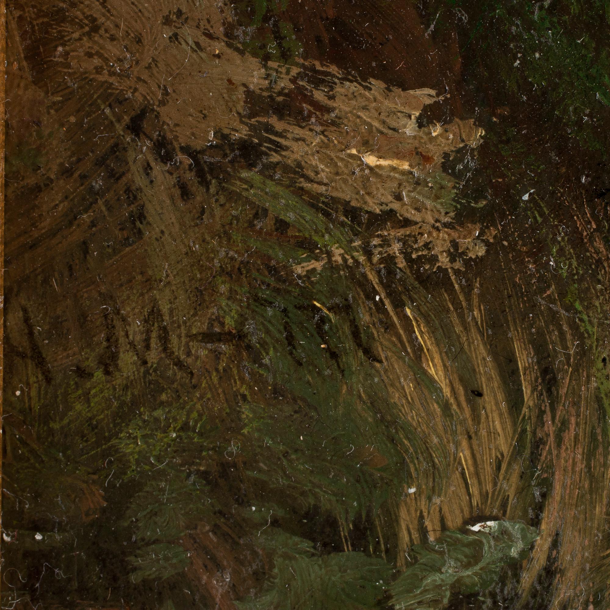 AUGUST MALMSTRÖM, olja på pannå, monogramsign.