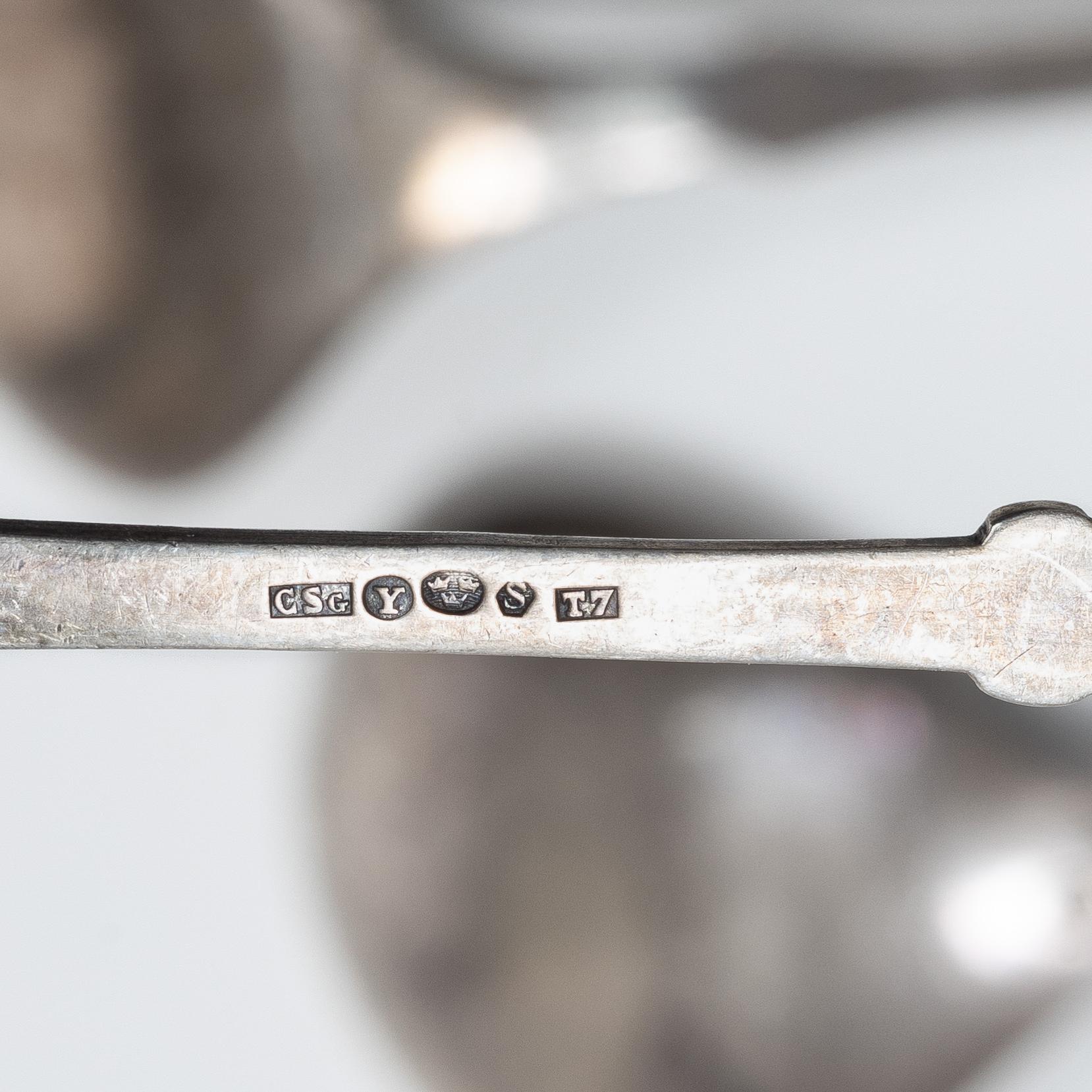 Spoons, 22 pcs, silver, Denmark, Norway, Sweden, 18th-20th century.