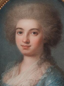 JOSEPH BOZE, Signerad J. Boze och daterad 1792. Pastell, oval 45 x 37 cm.