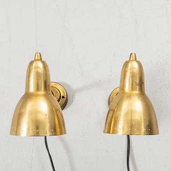 Wall lights, a pair, mid-20th century.