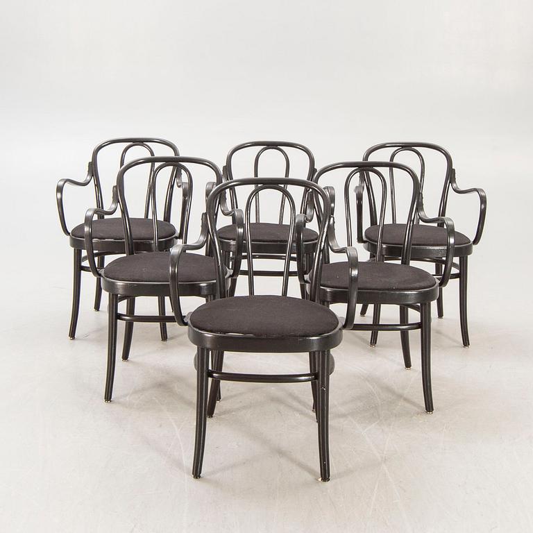 A set of six Gemla "Wien" armchairs second half of the 20th century.