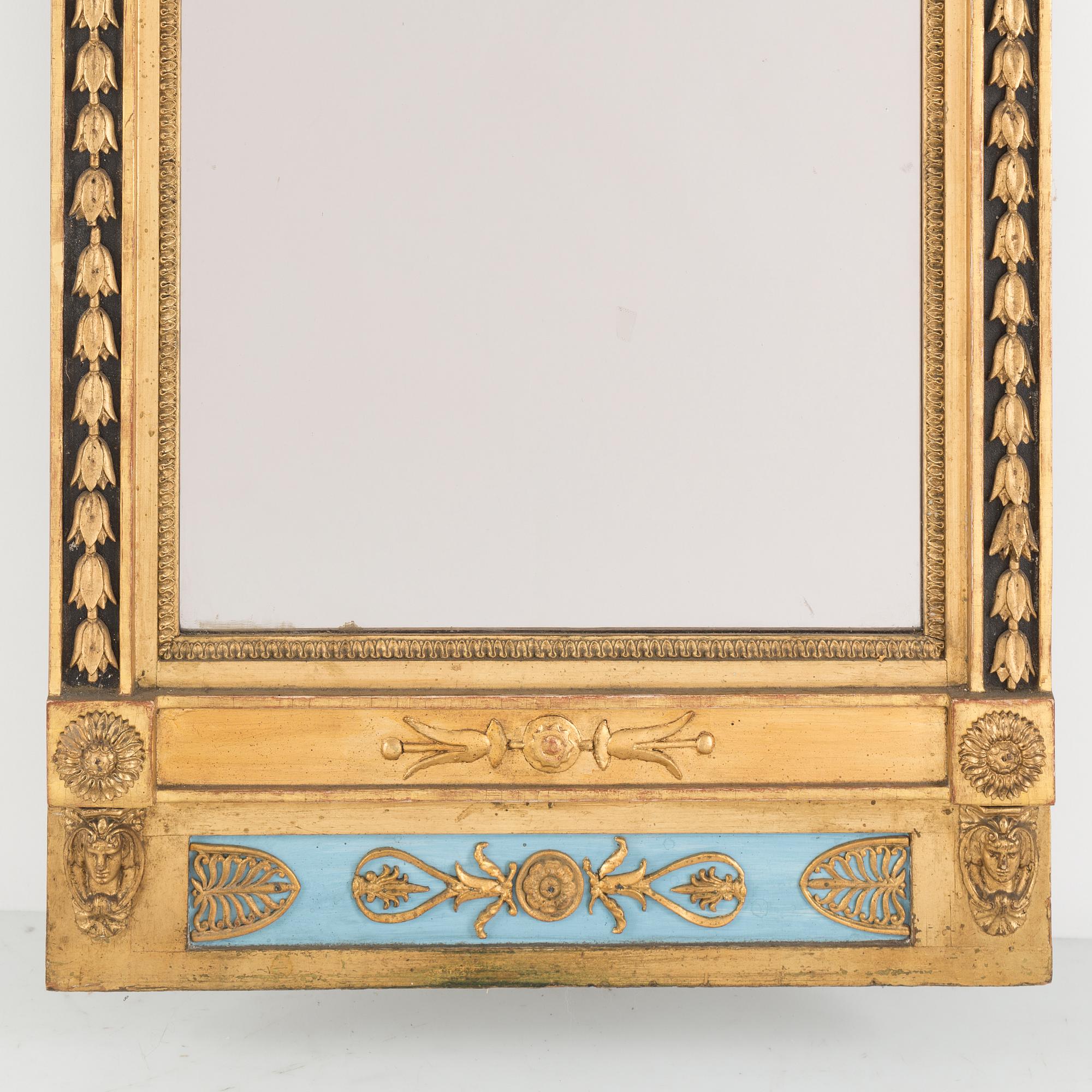 An early 19th century late Gustavian mirror.