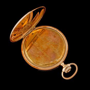 FICKUR, 2 st, 14k guld, 1900-talets första hälft. Total vikt 128 g.