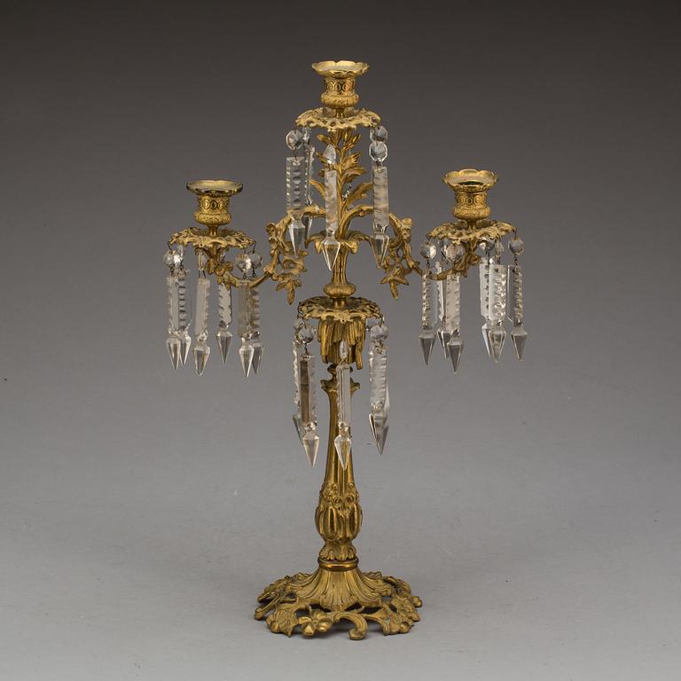 KANDELABER, oscariansk, 1800-talets slut.
