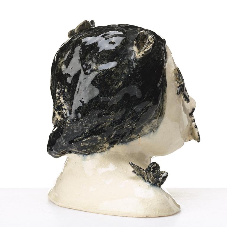 KLARA KRISTALOVA, a glazed stoneware sculpture, signed and dated -04.