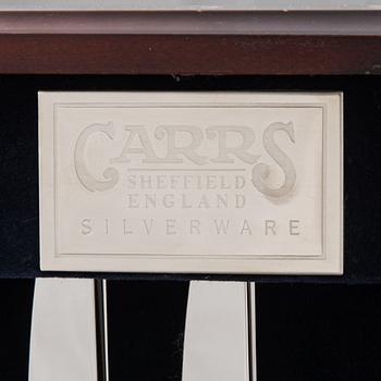 An 84-piece Grecian pattern sterling silver cutlery set, Carrs, Sheffield 1995. In original fitted box.