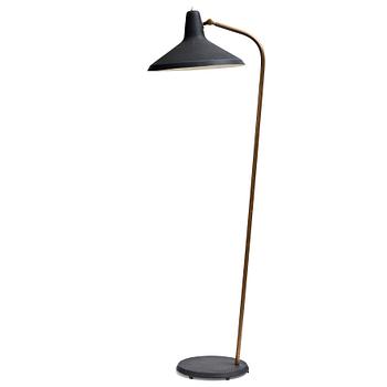 241. Greta Magnusson Grossman, a 1950´s brass and metal floor light, Bergbom's, Malmö, Sweden.