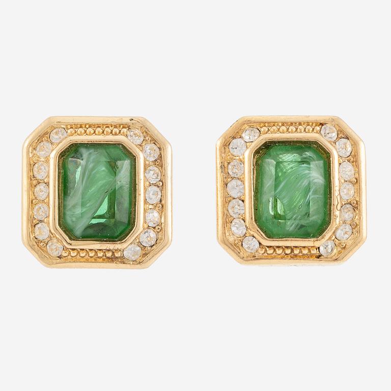 Christian Dior, collier och örhängen, ett par, vintage.