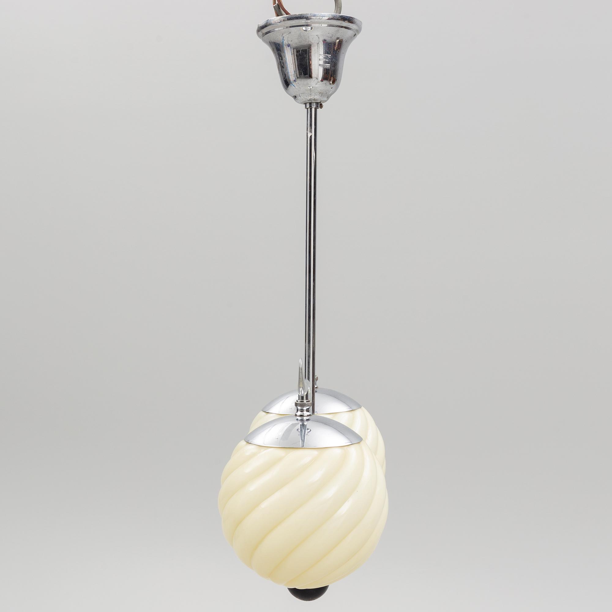 An Art Deco ceiling lamp, 1930s.