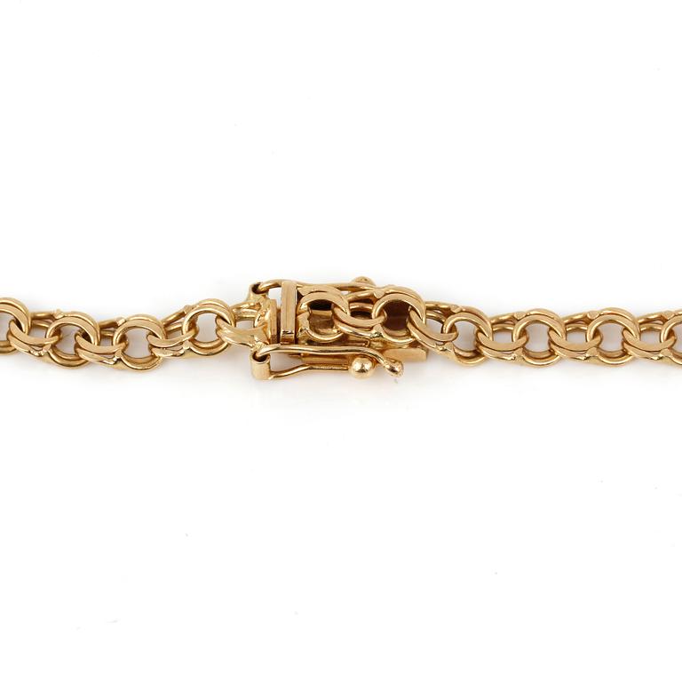 COLLIER, 18 k guld. 1976. Vikt ca 20 gram.