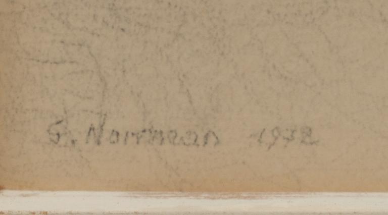 GUNNAR NORRMAN, teckning signerad och daterad 1972.