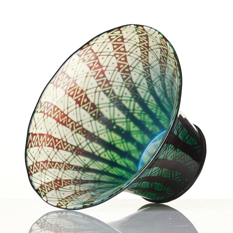 Orrefors, a graal glass bowl, dated 1923.