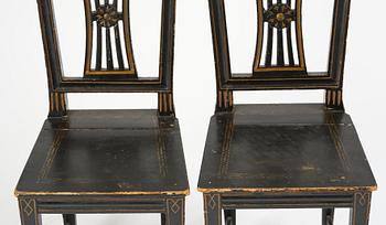 Stolar, ett par, Sverige, omkring år 1800, Sengustavianska.