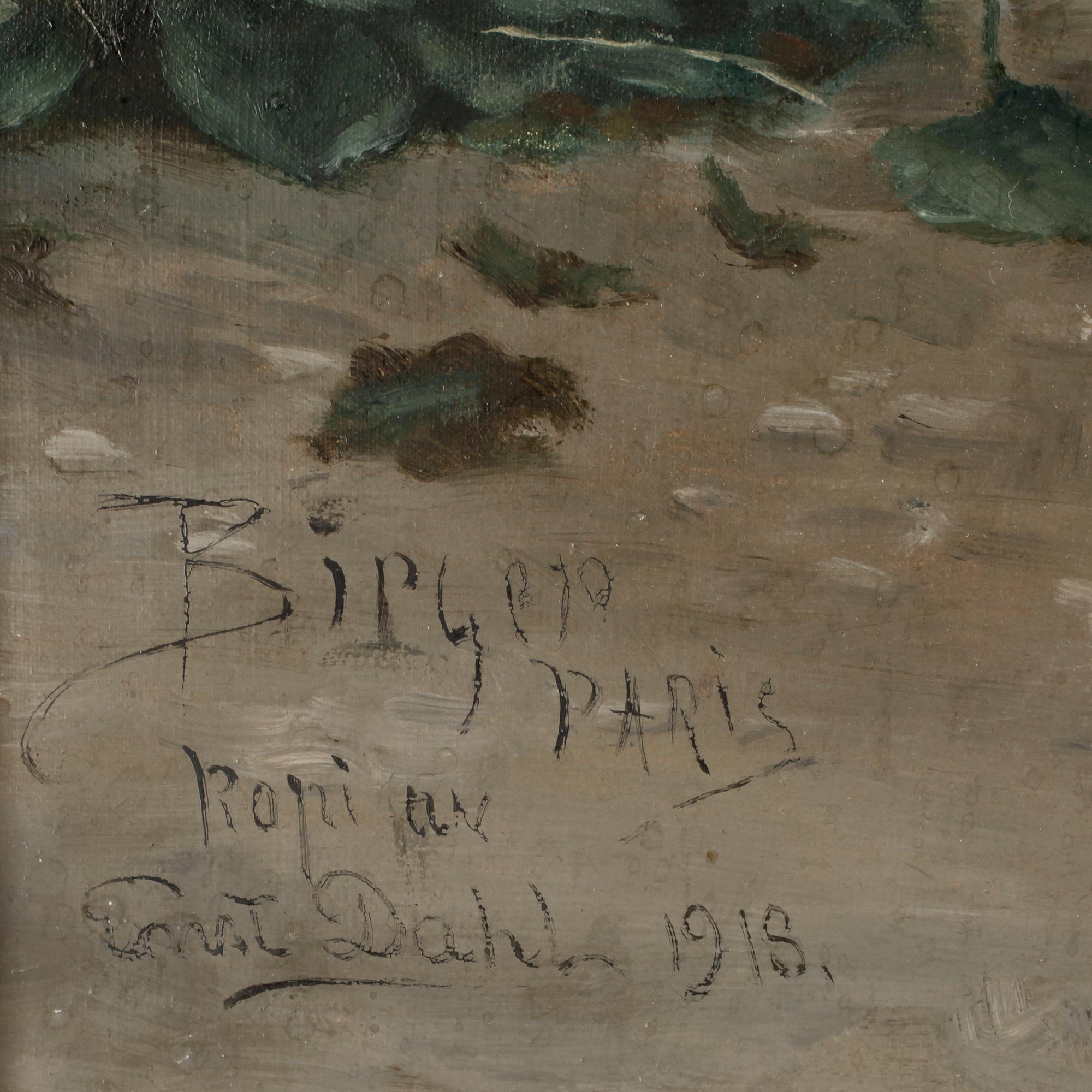 HUGO BIRGER, kopia, utförd av Ernst Dahl, sign o dat 1918.