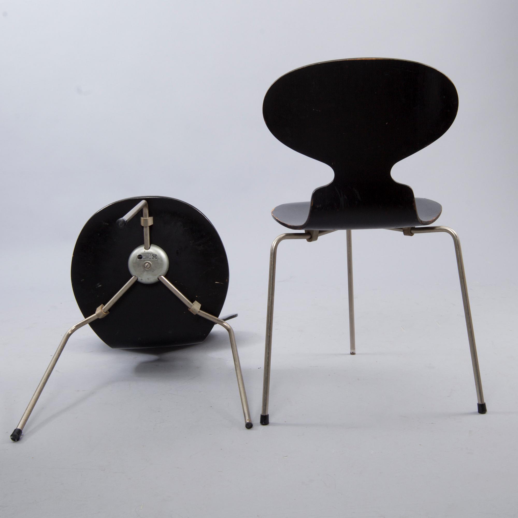 STOLAR, 3 st, "Myran", Arne Jacobsen, Fritz Hansen, Danmark.