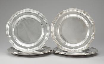 55. Six Danish silver plates 1912-15.