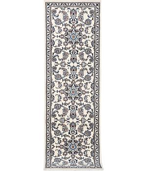A runner carpet, Nain, part silk, c. 301 x 78 cm.