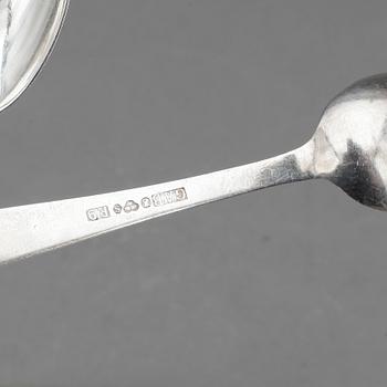 SERVISDELAR, 14 delar, silver, "Rosenholm", GAB, Stockholm 1933 - 1997. 284 gram.