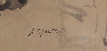 ALBERT EDELFELT, blandteknik, sign.