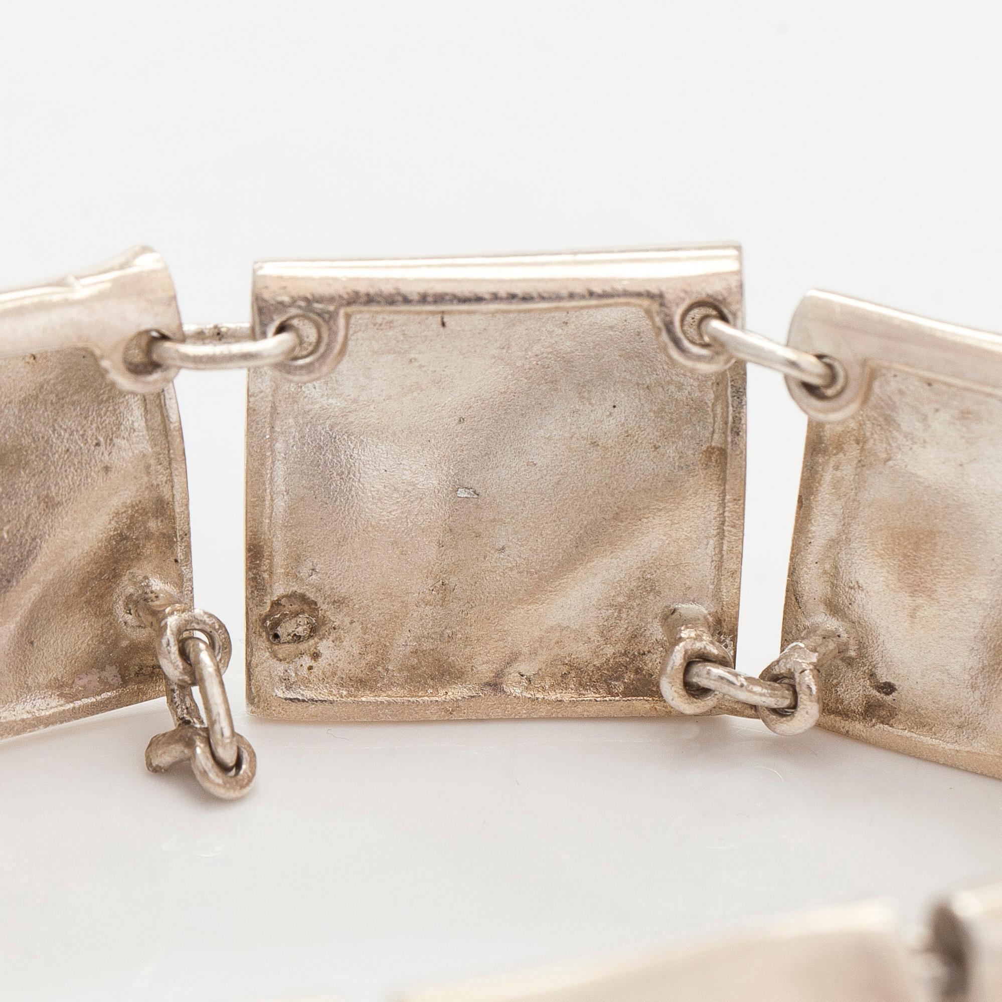 Björn Weckström, bracelet, converted from the necklace "Galactic Peaks", silver, Lapponia 1981.