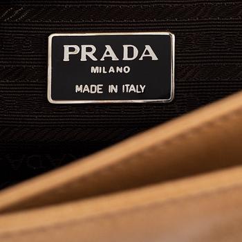 Prada, A beige leather and acrylic chain bag.