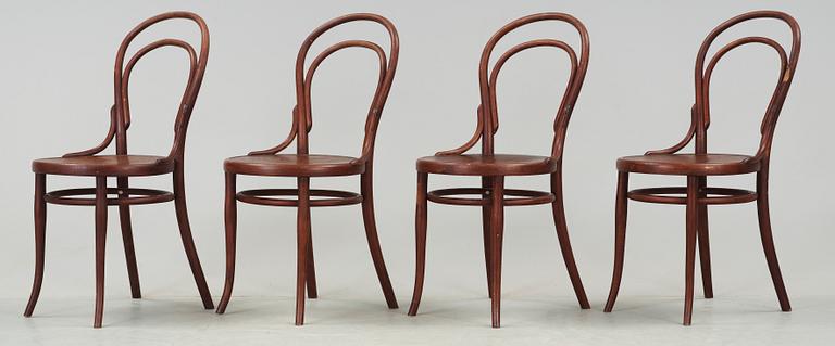 STOLAR, 4 st, bl.a. etikettmärkta Thonet, 1900-tal.