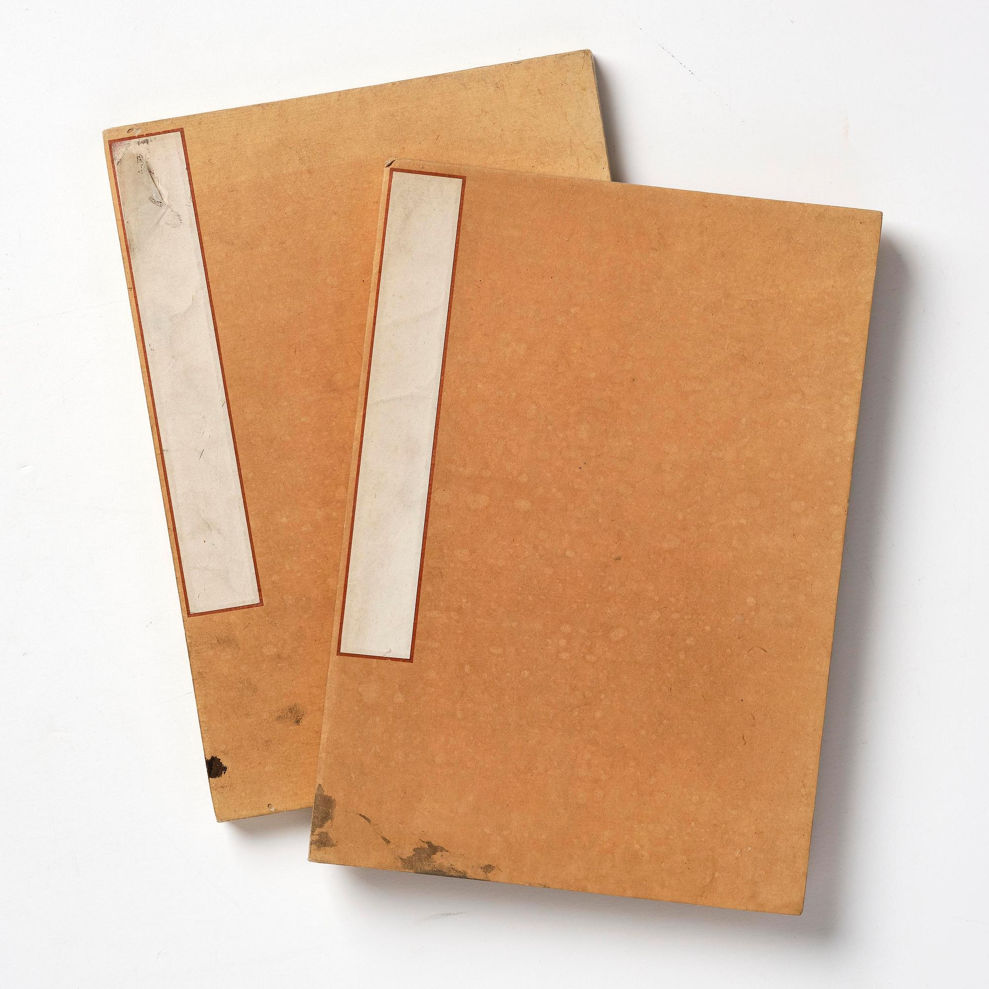Two Chinese albums, one empty, early 20th century.