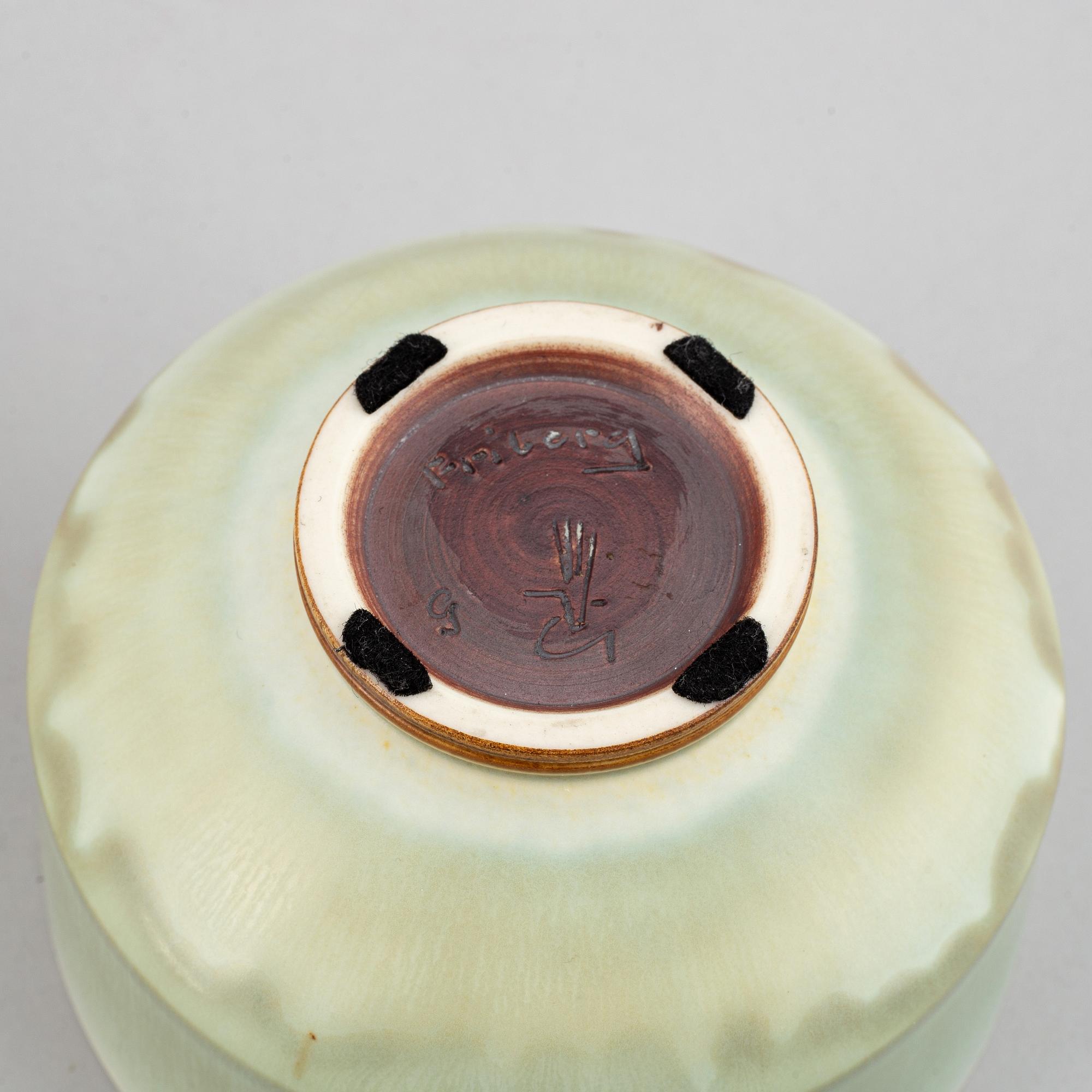 BERNDT FRIBERG, Two stoneware bowls, , Gustavsberg studio, Sweden 1960 and 1965.