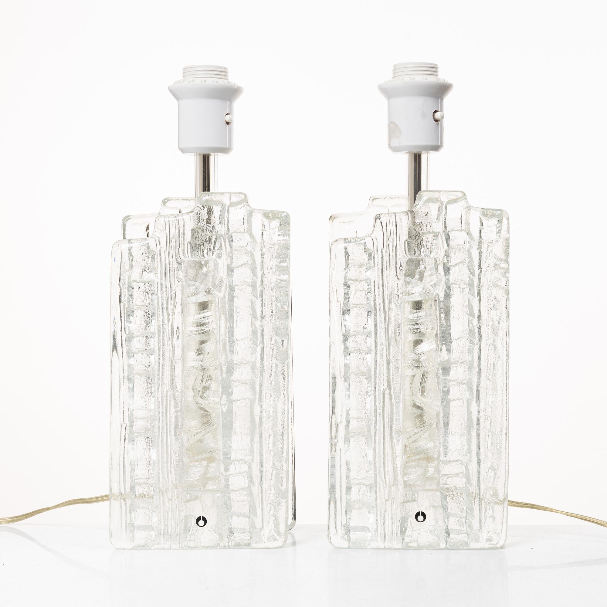 Table lamps, a pair, Pukeberg.