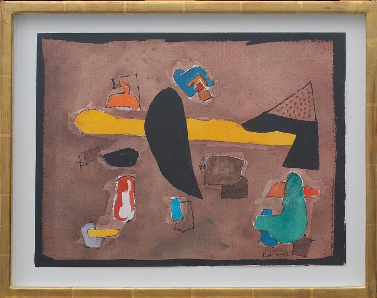 ROBERT JACOBSEN, gouache på papper, signerad.