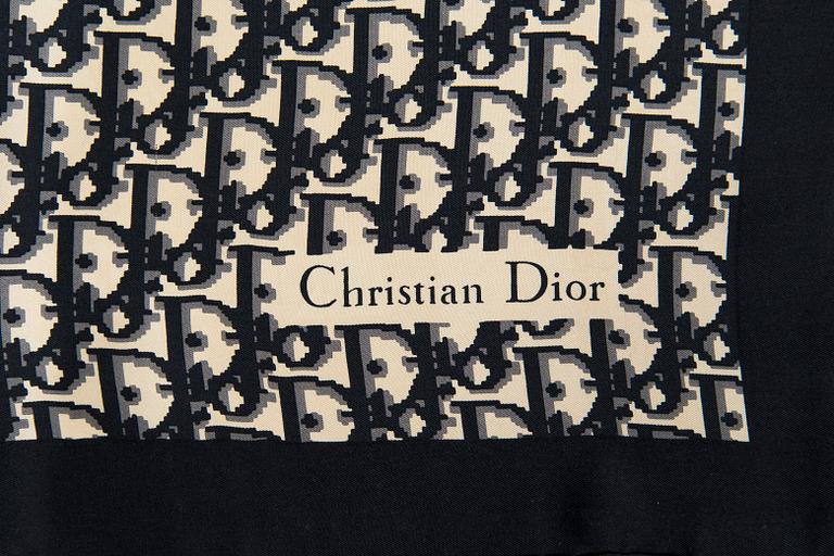 Christian Dior, two silk scarves.