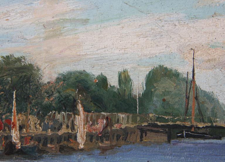 KRUMLINDE, OLOF. Olja på pannå, sign o dat -78.