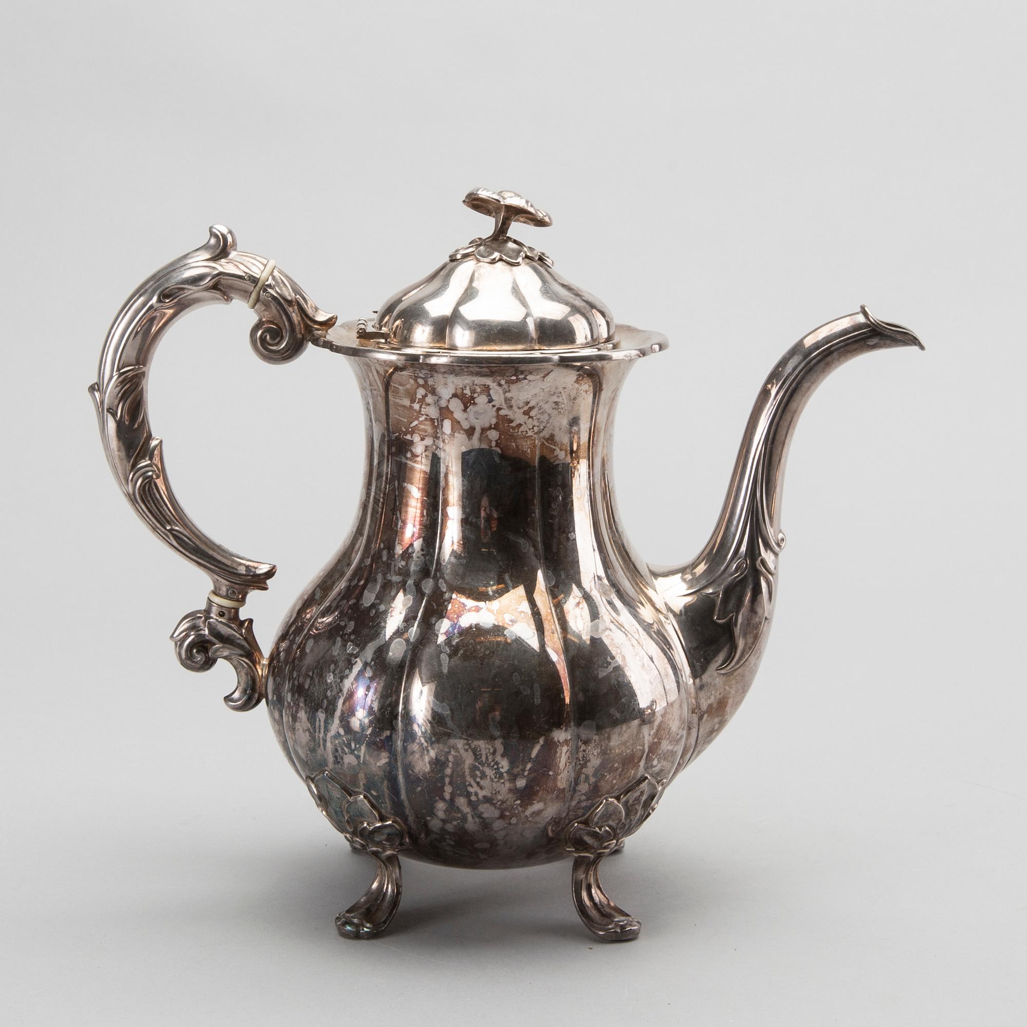 A danish 20th century silver 3 pcs coffee set mark of Cohr Denmark