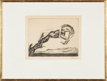 Axel Törneman, etching, signed.